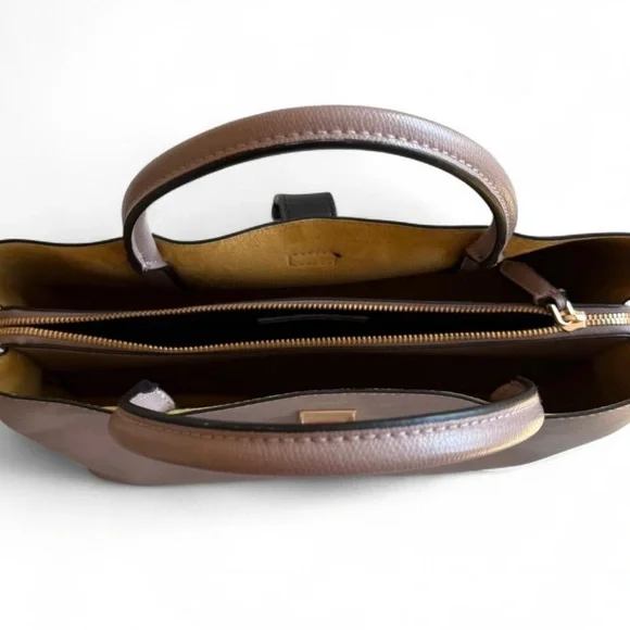 H&M Rose Pink Color Faux Leather Tote Bag - Picture 5 of 8